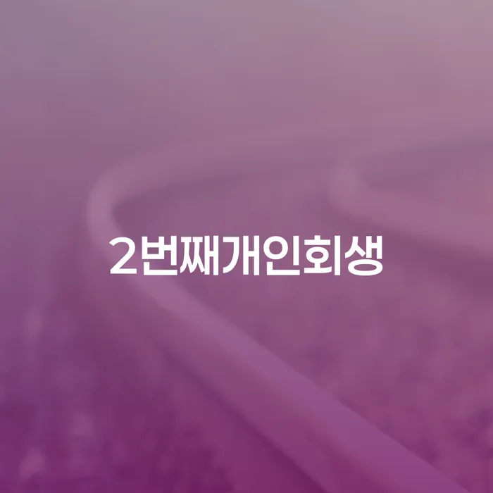 개인파산서류 개인회생 처리방법 접수를